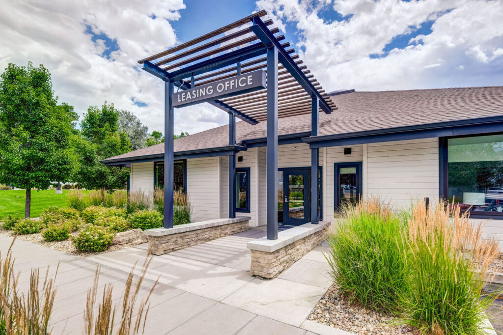 Leasing office at Greenwood Point apartment complex in Englewood, CO